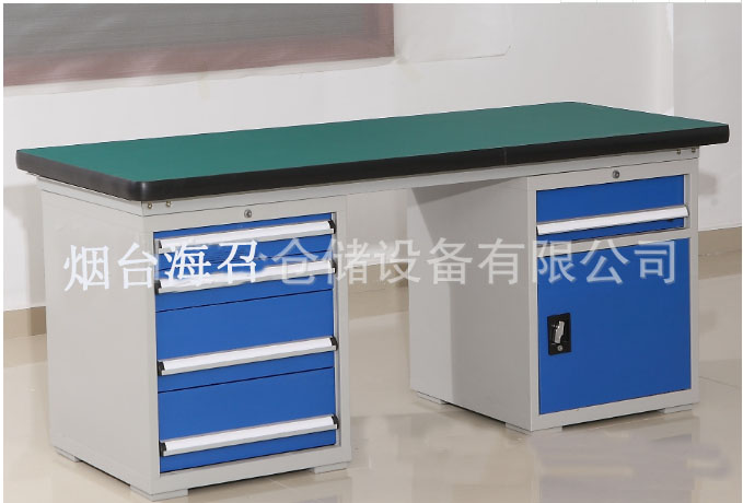 淄博雙柜工作臺重型四抽落地柜復合桌面